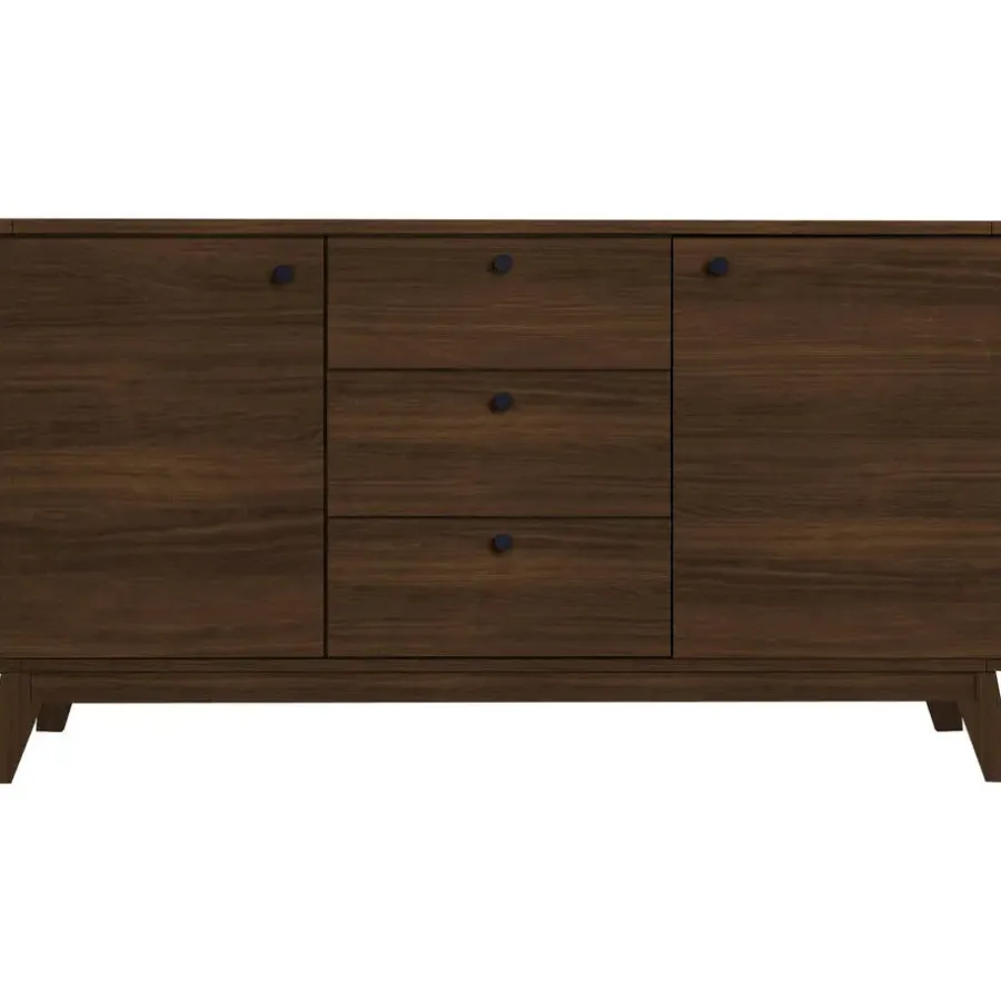 Loft24 Cassie - Dressoir met 3 laden en 2 deuren walnut-look