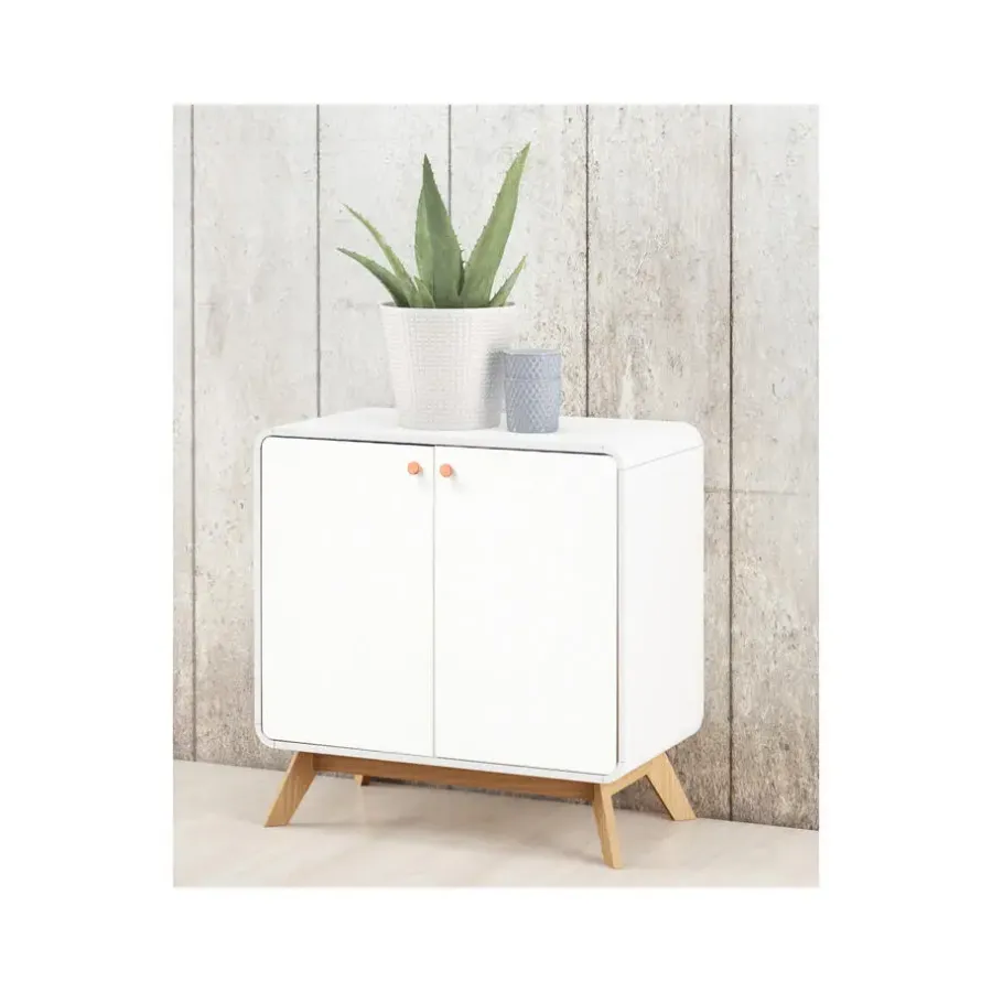 Dressoirs-Loft24 Cassie - Dressoir met 2 witte spaanplaatdeuren