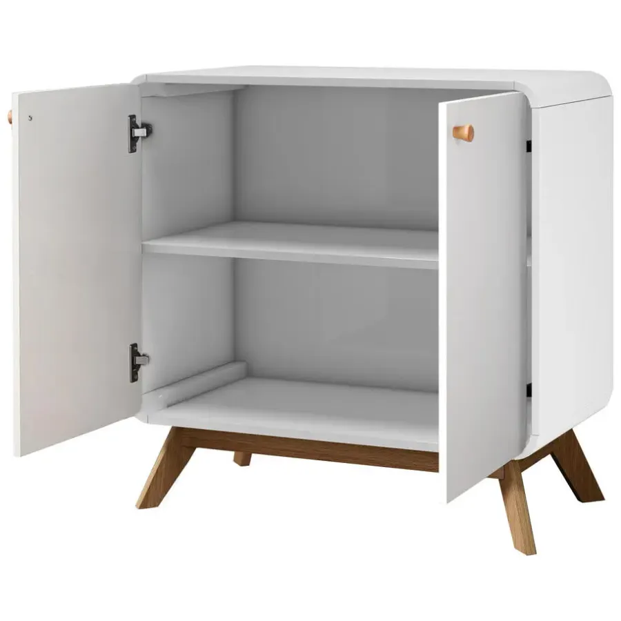 Dressoirs-Loft24 Cassie - Dressoir met 2 witte spaanplaatdeuren