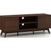 Tv Meubels-Loft24 Cassie - TV-meubel met 2 deuren van walnotenhoutspaanplaat