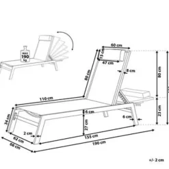 Ligbedden-Beliani CATANIA - Strandstoel - Wit - Aluminium