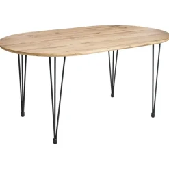 Ovale Eettafels-Beliani CAVELL - Eettafel - Lichtbruin - MDF