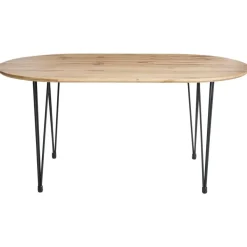 Ovale Eettafels-Beliani CAVELL - Eettafel - Lichtbruin - MDF