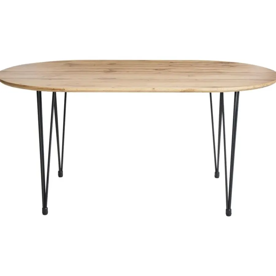 Ovale Eettafels-Beliani CAVELL - Eettafel - Lichtbruin - MDF