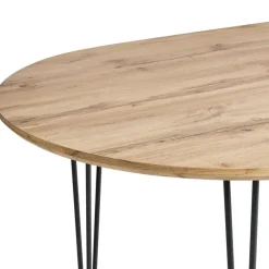Ovale Eettafels-Beliani CAVELL - Eettafel - Lichtbruin - MDF