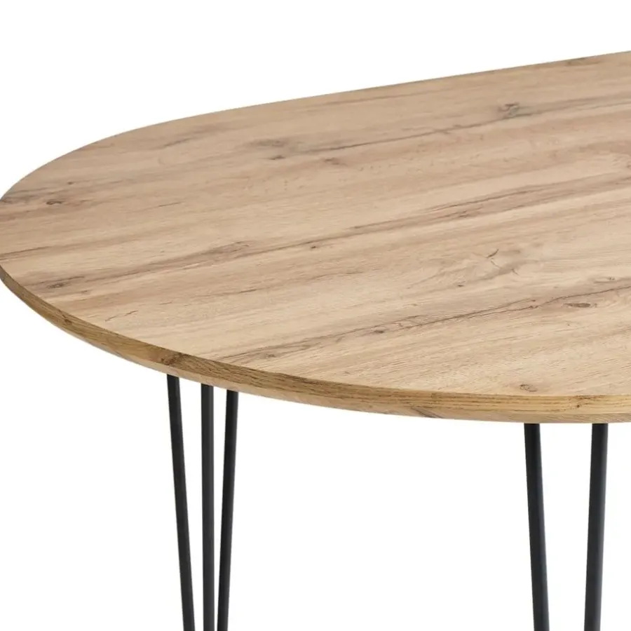 Ovale Eettafels-Beliani CAVELL - Eettafel - Lichtbruin - MDF