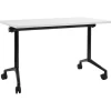 Bureaus-Beliani CAVI - Bureau verstelbaar - Wit/Zwart - 120 x 60 cm - Metaal