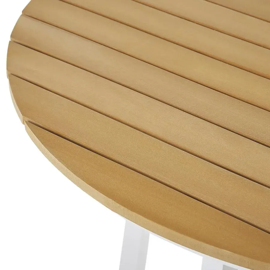 Tuinsets|Tuinsets-Beliani CAVOLI - Tuinset voor 4 - Wit/Beige - Aluminium
