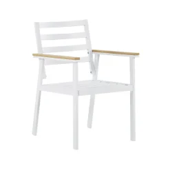 Tuinsets|Tuinsets-Beliani CAVOLI - Tuinset voor 4 - Wit/Beige - Aluminium