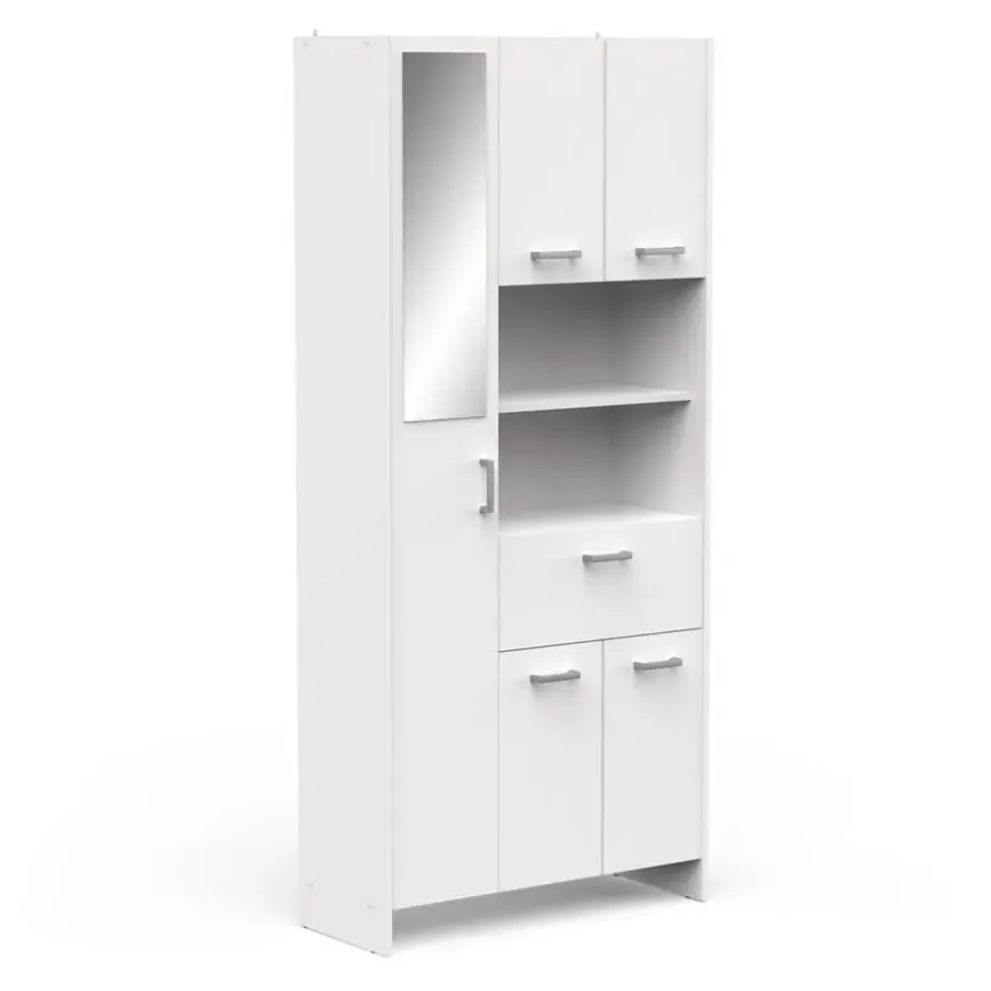 CBA Badkamerkast Coralie - 83,4 x 32,8 x 184,9 cm - Wit