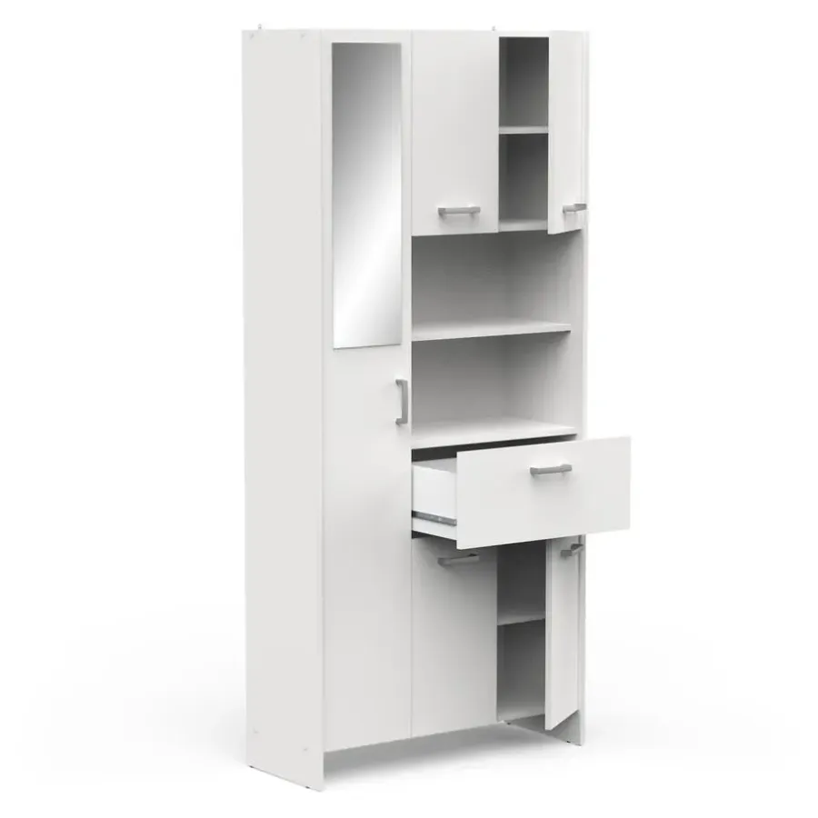 CBA Badkamerkast Coralie - 83,4 x 32,8 x 184,9 cm - Wit