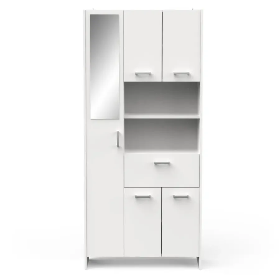 CBA Badkamerkast Coralie - 83,4 x 32,8 x 184,9 cm - Wit