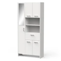 CBA Badkamerkast Coralie - 83,4 x 32,8 x 184,9 cm - Wit