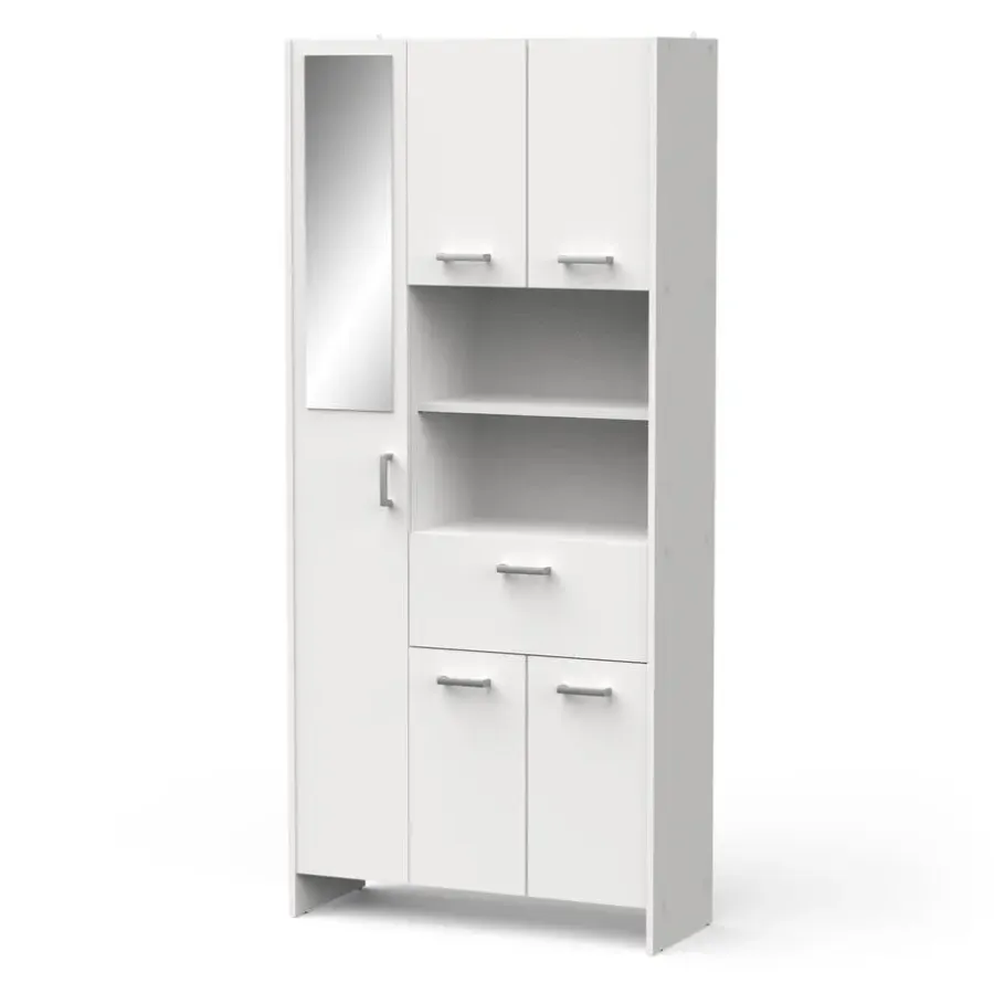 CBA Badkamerkast Coralie - 83,4 x 32,8 x 184,9 cm - Wit