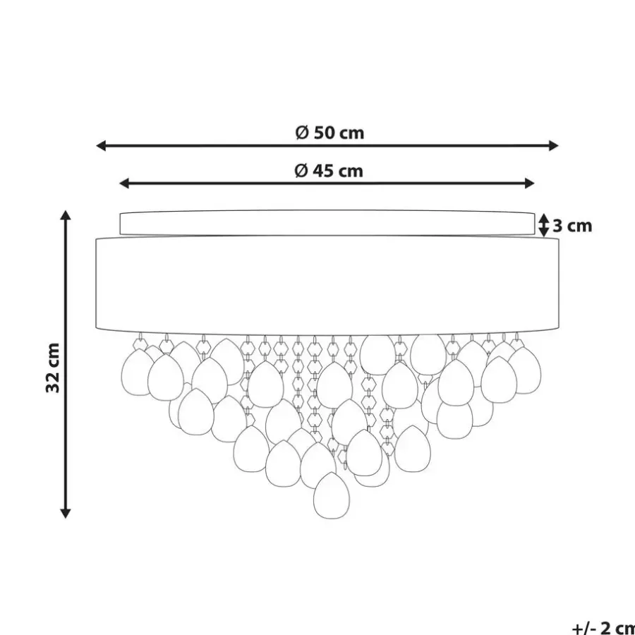 Beliani CEDEIRA - Kroonluchter - Zilver - Ijzer