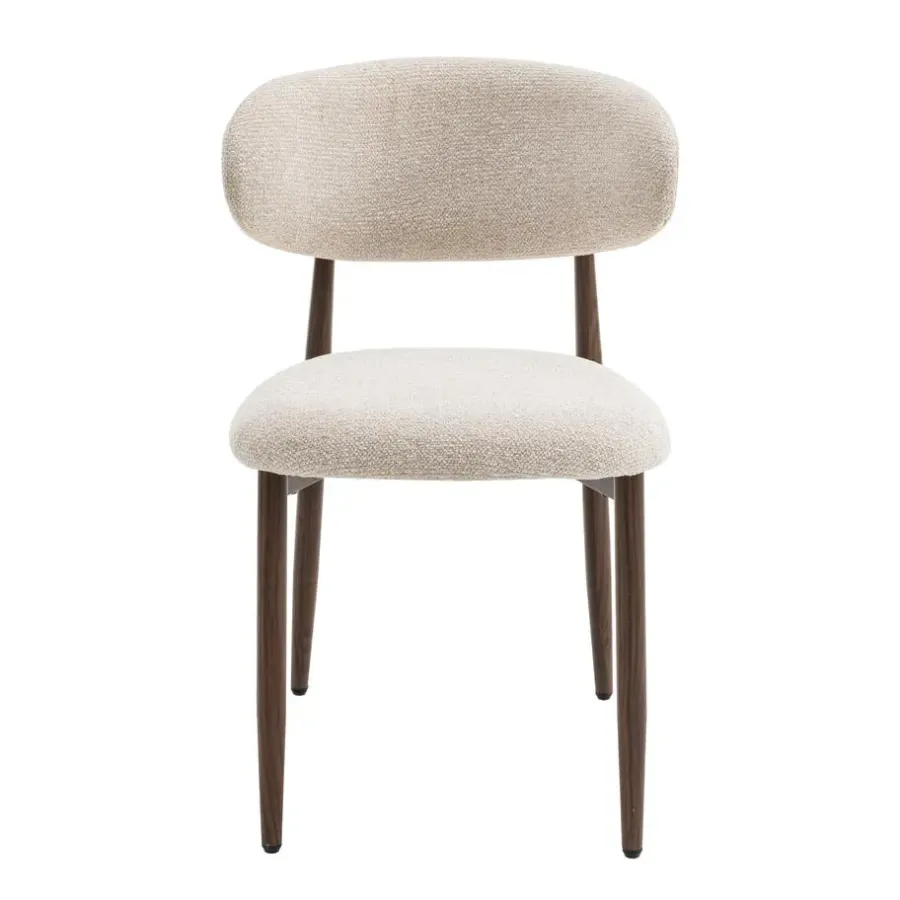 Furnihaus Celia Eetkamerstoelen Set van 2 - Beige Walnoot