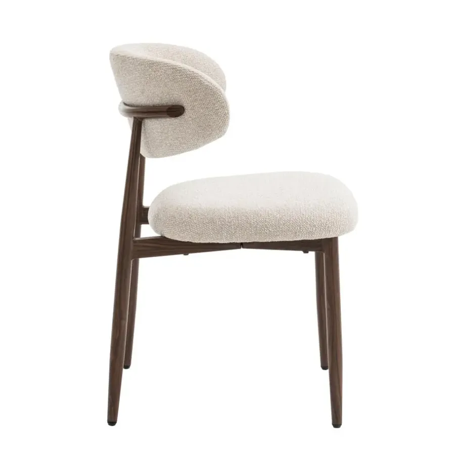 Furnihaus Celia Eetkamerstoelen Set van 2 - Beige Walnoot