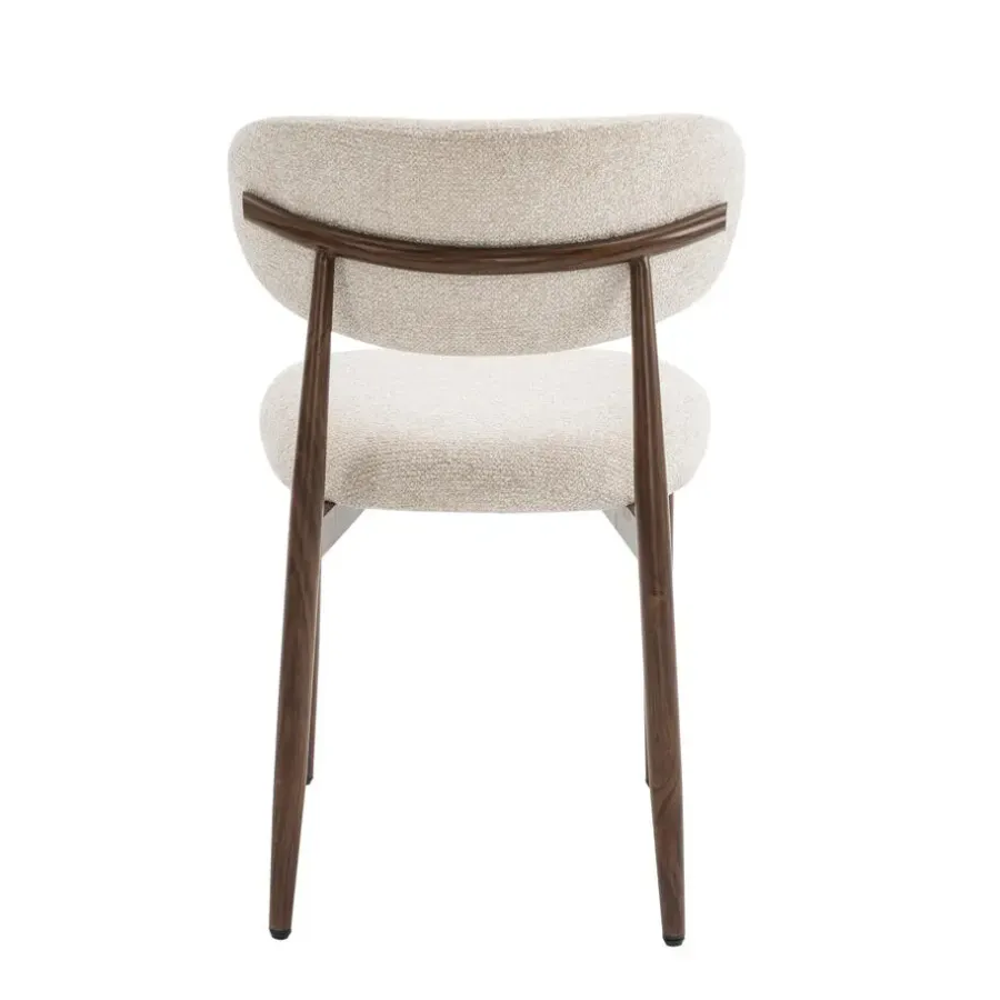 Furnihaus Celia Eetkamerstoelen Set van 2 - Beige Walnoot