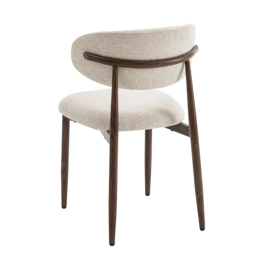 Furnihaus Celia Eetkamerstoelen Set van 2 - Beige Walnoot