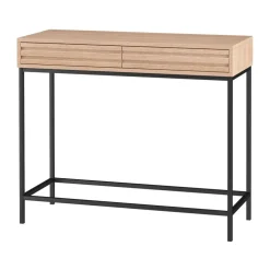 Loft24 Celine - Consoletafel met 2 laden eiken spaanplaat
