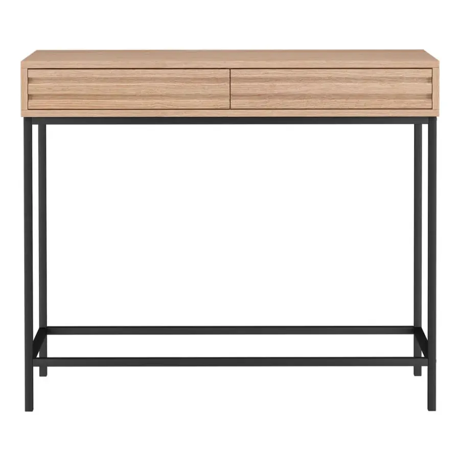 Loft24 Celine - Consoletafel met 2 laden eiken spaanplaat