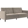 Dorel Home Celine - 3-zits slaapbank in taupe fluweel