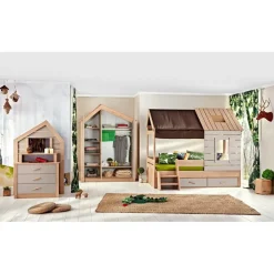 Merkloos Cento stapelbed bedhuisje kinderkamer 200x90 - 200x100 cm