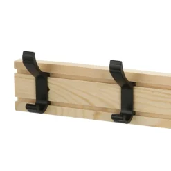 Cepewa Kapstok rek wand/muur - lichtbruin - 5 ophanghaken - 50 cm
