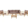Beliani CERRETO - Loungeset 5-zits - Taupe - Bamboe