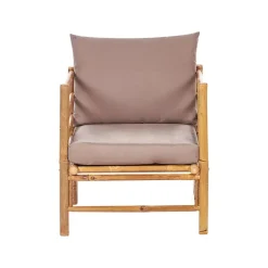 Beliani CERRETO - Loungeset 5-zits - Taupe - Bamboe