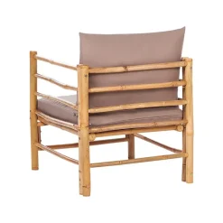 Beliani CERRETO - Loungeset 5-zits - Taupe - Bamboe