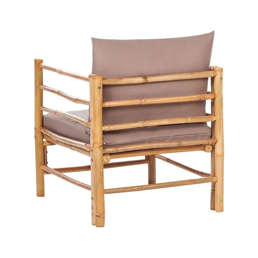 Beliani CERRETO - Loungeset 5-zits - Taupe - Bamboe