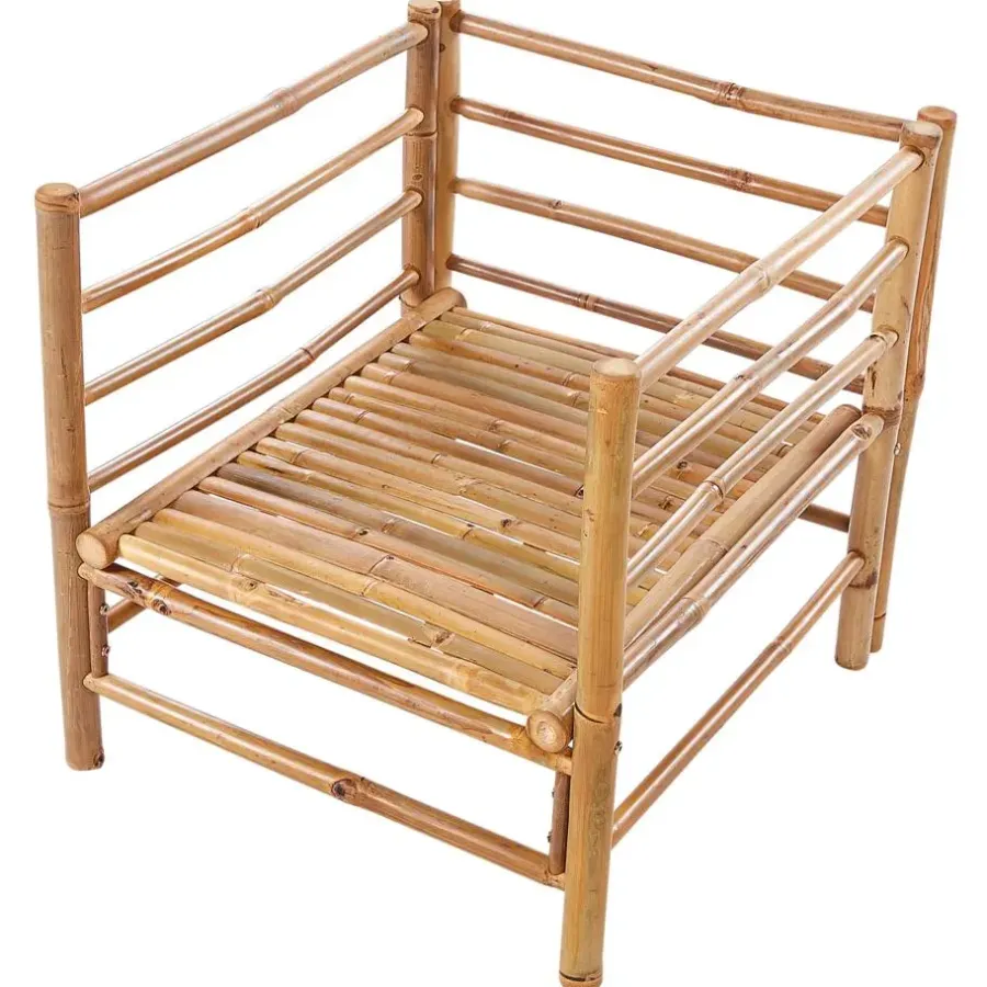 Beliani CERRETO - Loungeset 5-zits - Taupe - Bamboe