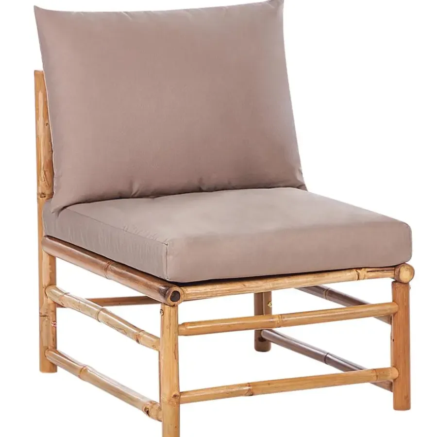 Beliani CERRETO - Loungeset 5-zits - Taupe - Bamboe