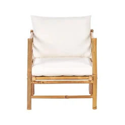 Beliani CERRETO - Loungeset 4-zits - Wit - Bamboehout