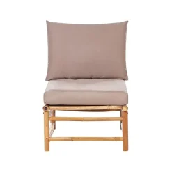 Beliani CERRETO - Loungeset 5-zits hoekbank - Taupe - Bamboehout