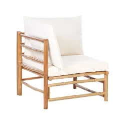 Beliani CERRETO - Loungeset 5-zits met salontafel - Wit - Bamboehout