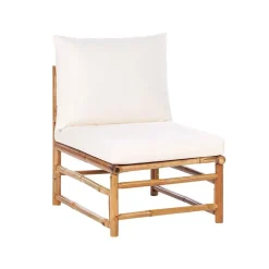 Beliani CERRETO - Loungeset 5-zits met salontafel - Wit - Bamboehout