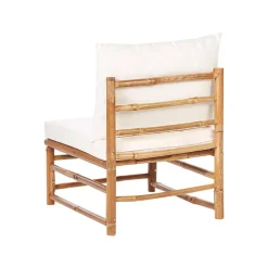 Beliani CERRETO - Loungeset 5-zits met salontafel - Wit - Bamboehout