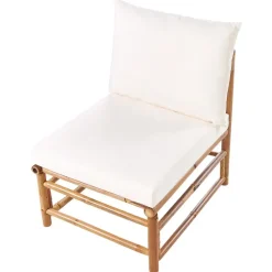 Beliani CERRETO - Loungeset 5-zits met salontafel - Wit - Bamboehout
