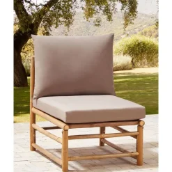 Beliani CERRETO - 1-zits module - Taupe - Bamboe