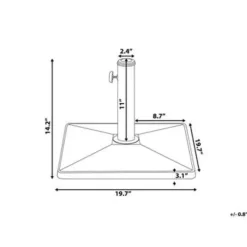 Beliani CERVO - Parasolvoet - Zwart - Beton