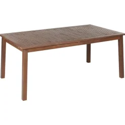 Tuintafels-Beliani CESANA - Tuintafel - Donkerhout - 100 x 180/240 cm - Acaciahout