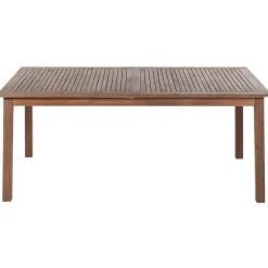 Tuintafels-Beliani CESANA - Tuintafel - Donkerhout - 100 x 180/240 cm - Acaciahout