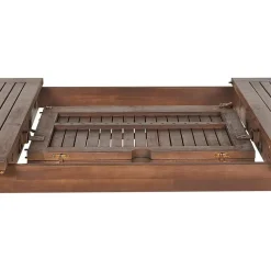Tuintafels-Beliani CESANA - Tuintafel - Donkerhout - 100 x 180/240 cm - Acaciahout
