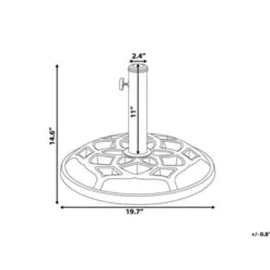 Parasolvoeten-Beliani CETO - Parasolvoet - Zwart - Beton