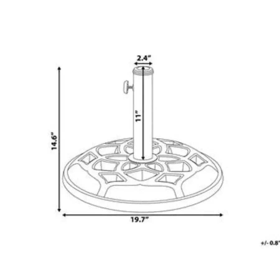 Parasolvoeten-Beliani CETO - Parasolvoet - Zwart - Beton