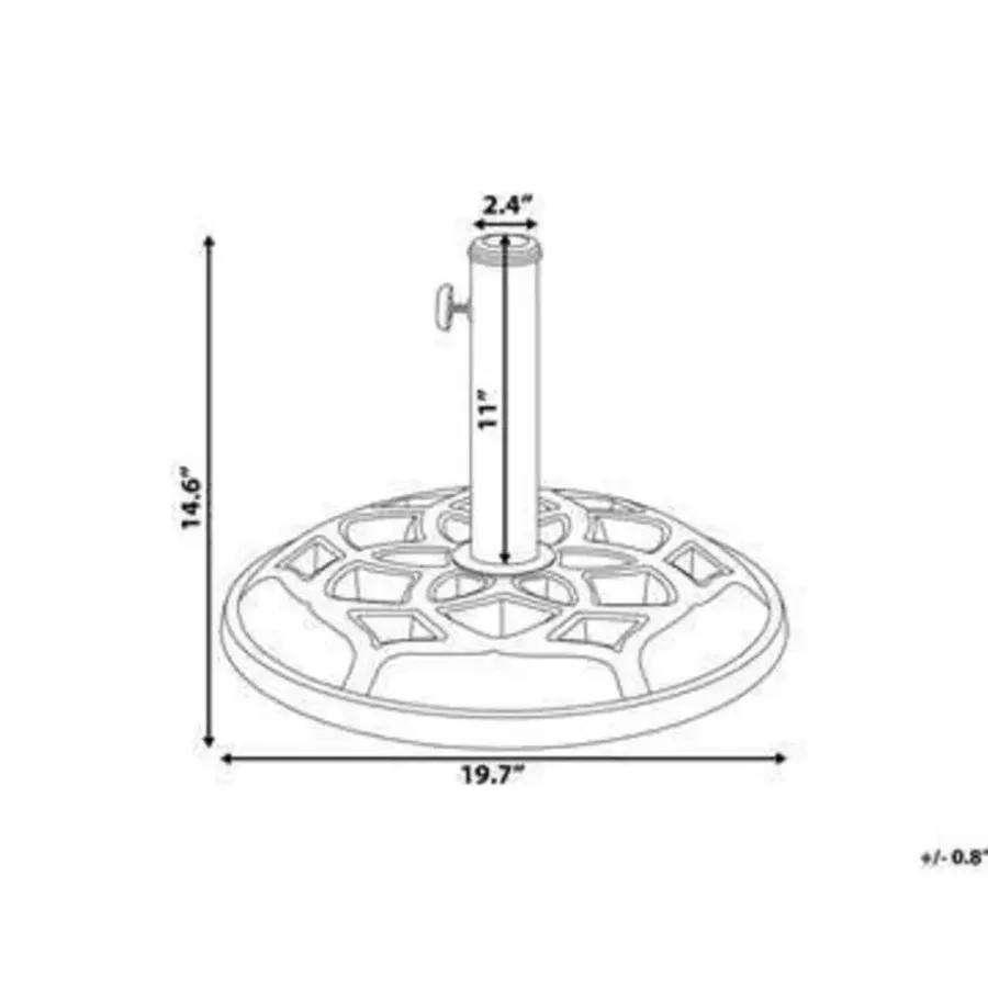 Parasolvoeten-Beliani CETO - Parasolvoet - Zwart - Beton