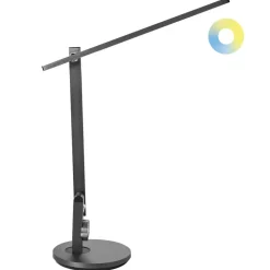 Bureaulampen|Bureaulampen-Leen Bakker CETUS - Bureaulamp LED - Grijs - Synthetisch materiaal