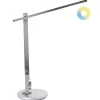 Leen Bakker CETUS - Bureaulamp LED - Zilver - Synthetisch materiaal